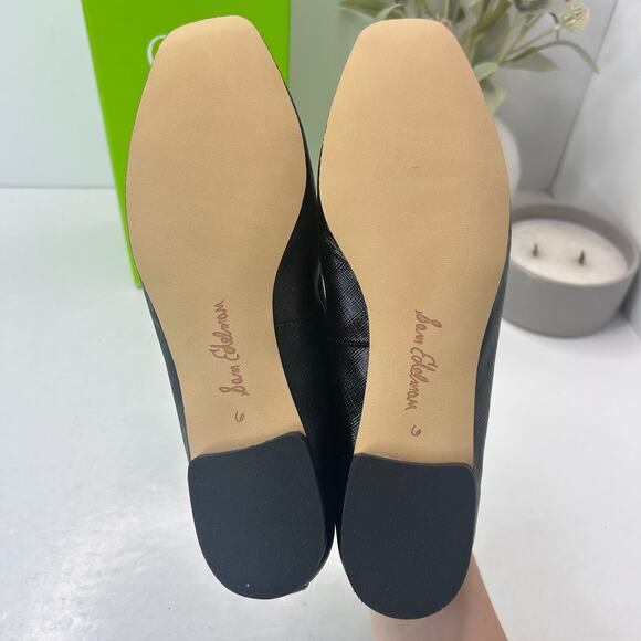 Sam Edelman Meadow Patent Leather Flat Black I5383S1002 Women's 6M NWB - Picture 8 of 9